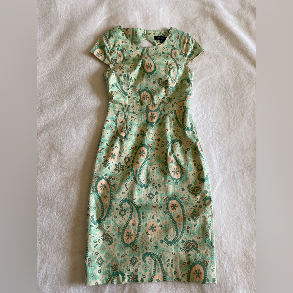 Pink Tartan dress | green | peach | spring | summer | made in canada | size 2